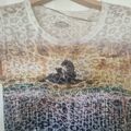 Malvin T Shirt Hingucker TOP Leo Print 40 42 Glitzer Luxus