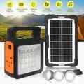 Tragbar Solarpanel Generator Powerstation Akuu Ladegerät mit 3 Lampe Camping