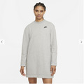 Nike Damen grau Essential Fleece Kleid Damen UK 8 XS NEU OHNE ETIKETT