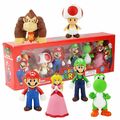 Super Mario Bros Aktionsfigur Spielzeug Puppen Luigi Yoshi PilzeKid Geschenk