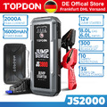 TOPDON Auto Starthilfe Jump Starter 2000A Ladegerät Booster Powerbank 16000mAh