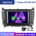 Carplay Android 13 2+32G Autoradio GPS NAVI Kamera Für Benz C/CLC W203 CLK W209