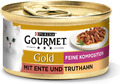 PURINA GOURMET Gold Feine Komposition Katzenfutter Nass, Mit Ente Und Truthahn, 