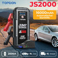 TOPDON JS2000 Starthilfe Auto PowerBank KFZ 12V Ladegerät Booster 100-2000CCA