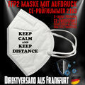 FFP2 Atemschutzmaske Mundschutz Mundmaske CE 2163 Keep Calm Keep Distance