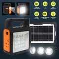Tragbar Solarpanel Generator Powerstation Akuu Ladegerät 3 Lampe Outdoor Camping