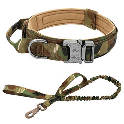 Taktisches Hundehalsband mit Griff und Militär Leine Nylon Halsband Gepolstert