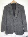 Harris Tweed Herren grau Herringbone Anzug Jacke schottische Wolle 2 Knöpfe 52R