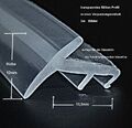 NEU  5m Dichtlippe für Funkenschutzplatte Glasbodenplatte Silikon Schmutzlippe 