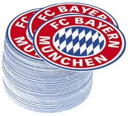 FC Bayern München Bierdeckel Emblem 50 Stk Fanartikel Untersetzer neu
