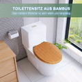 Bambus dunkel Bamboo Natur WC Sitz MDF Toilettendeckel Toilettensitz Softclose