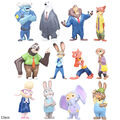 12pcs/Pack Zootopia Judy Nick Flash Slothmore Chief Bogo Modell Figur Puppen