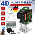 16 Line Laser Level 4D 360° Kreuzlinienlaser Selbstnivellierend Set +1.5m Stativ