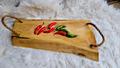 Holz Deko Tablett - Servierplatte - Walnuss Servierbrett Käseplatte A13