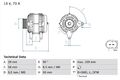 BOSCH 0 986 048 891 Lichtmaschine Generator 70A 14V für VW POLO (9N)