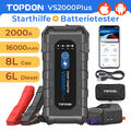 TOPDON VS2000Plus KFZ Starthilfe 2000A Powerbank Batterietester sicherer Booster