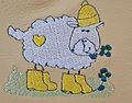 Baby Krabbelschuhe, Lauflernschuhe, Lederpuschen   personalisierbar Schaf