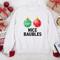 Schöner Baubles Damen Damen Sweatshirt Weihnachten Weihnachten Design Pullover lustiges Top