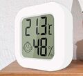 Hygrometer Mini Weiß Thermometer Slim klein Luftfeuchtigkeit Temperaturmesser