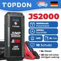 TOPDON JS2000 100% 2000A KFZ Starthilfe Jump Starter Ladegerät Booster Powerbank