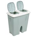 Dual Küchenwanne für Abfall & Recycling 50L (2x25L) Mülleimer blaugrün Mülleimer Mülleimer