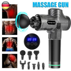 Electric LCD Massage Gun Massagepistole Massager Muscle Massagegerät mit 8 Köpfe