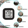 Hygrometer Mini Schwarz Thermometer Slim klein Luftfeuchtigkeit Temperaturmesser