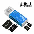 ✅ALL-IN-ONE Kartenleser Speicherkarten USB Kartenlesegerät für SD/xD/MS/SDHC Z43