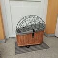 Fahrradkorb Hundekorb aus Weide mit Gitter für Gepäckträger XXL NEU Weidenkorb 