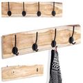 Wandgarderobe Garderobenhaken Kleiderhaken Hakenleiste Wandhaken aus Holz 49,5cm