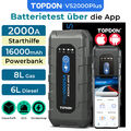 TOPDON VS2000 Plus 2000A Starthilfe Booster Powerbank und Auto Batterietester DE