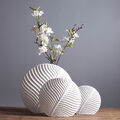 AKIS HOME Vase grün handmade Keramik Trockenblumen Handwerk Dekoration für Büro