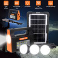 Tragbare Powerstation Solargenerator Solarpanel Ladegerät Kit mit 3 Glühlampen