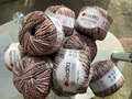 550 g Gedifra RUBENS Wolle Baumwolle + Glanz Beige Grau Rosa Apricot Ecru