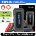 TOPDON VS2000Plus 2000A 16000mAh 12V KFZ Batterietester und Starthilfe Powerbank