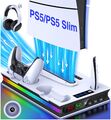 PS5 Controller Ladestation PS5 Ständer Lüfter für PS5 Slim Disc&Digital Edition