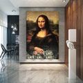 Mona Lisa Berühmtes Gemälde Leinwand bilder , Geld , Gold Kunstdruck wandbild 
