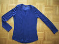 NEU Blusenshirt Bluse Damen Langarm Gr 36 38 S Tchibo blau mit Biesen
