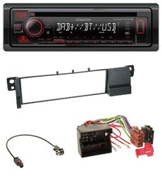 Kenwood MP3 CD USB Bluetooth DAB Autoradio für BMW 3er E46 (Quadlock)