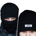 PGwear Sturmhaube Mütze Action 2 in 1 schwarz Maske Ninja black