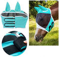 Neu Pferd Anti Fliegenmaske Kapuze Vollgesichtsnetz Schutz Pferdemaske Anti-UV
