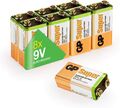8x GP 9V Block Batterien 9 Volt Super Alkaline, vielseitig einsetzbar NEU