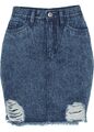 Jeansrock aus Bio- Baumwolle Gr. 34 Blue Stone Washed Neu Kurzes Jeans-Rock