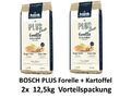 Bosch PLUS Forelle & Kartoffel | 2x 12,5 kg Vorteilspackung