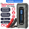 TOPDON VS2000 PLUS Auto KFZ 2000A Starthilfe Ladegerät Booster Sicher Powerbank