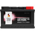 SIGA AGM DYNAMIK Autobatterie 80Ah 12V Start-Stop VRLA Batterie Starterbatterie 