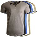 Früchtl Herren T-Shirt mit V-Ausschnitt und Knopfleiste aus 100% Baumwolle