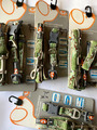 United Pets Hundehalsband Papure, grün Tarnlook S 20-30cm x 1,5mm + LEINE 1,2m