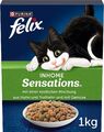 FELIX Inhome Sensations Katzenfutter trocken für Hauskatzen mit Huhn/Gemüse 1kg