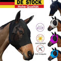 DHL Pferd Anti Fliegenmaske Kapuze Vollgesichtsnetz Schutz Pferdemaske Anti-UV